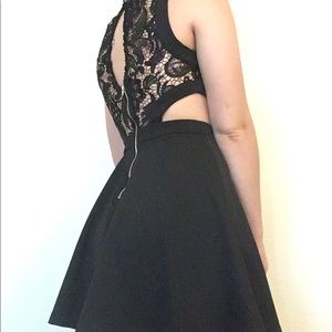 Black lace dress